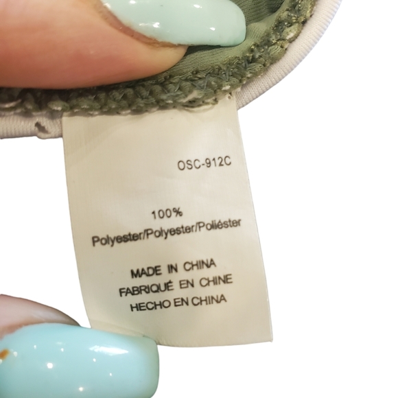 One Piece Halter Swimsuit Olive Green Sz XL - Picture 4 of 4